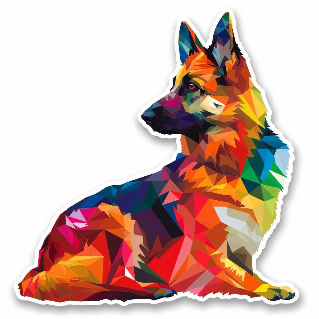 German Shepherd Dog Vinyl Decal Sticker for Car, Laptop, Tumbler and more # F011697