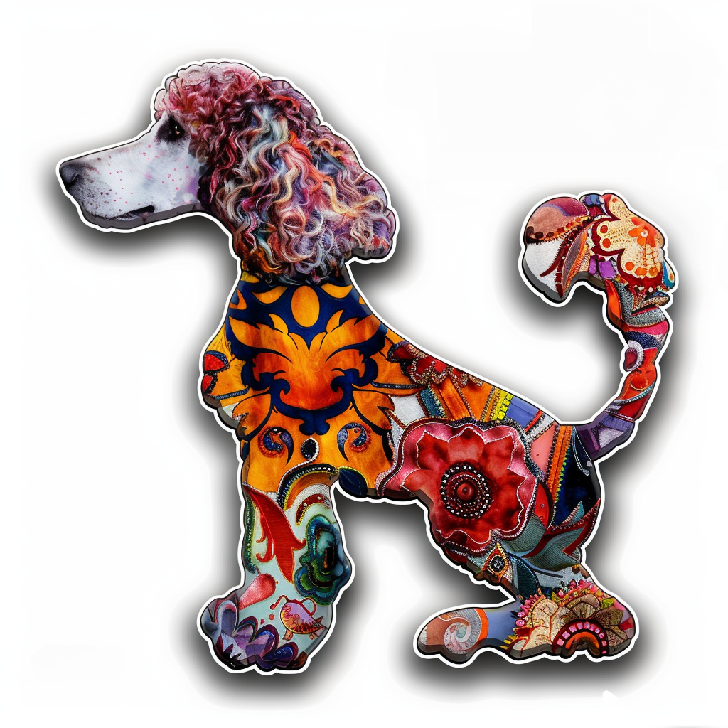 Poodle Dog heartcore Vinyl Decal Sticker for Car, Laptop, Tumbler and more # F012327