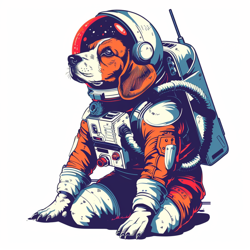 Beagle dog astronaut Vinyl Decal Sticker for Car, Laptop, Tumbler and more # F011923