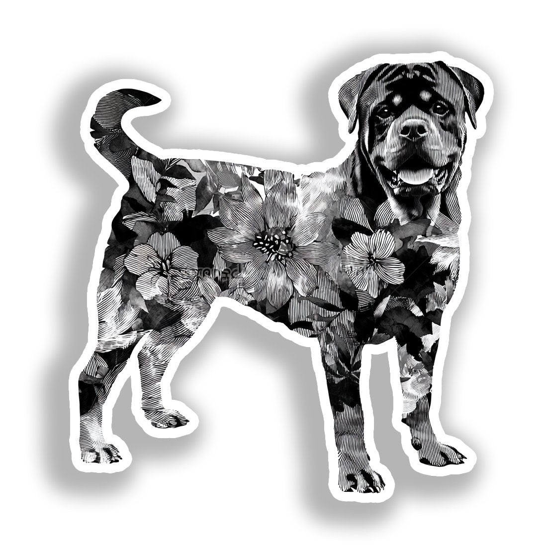 Rottweiler Dog Vinyl Decal Sticker for Car, Laptop, Tumbler and more # A018298-4" x 4"