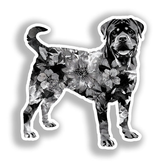 Rottweiler Dog Vinyl Decal Sticker for Car, Laptop, Tumbler and more # A018298-4" x 4"