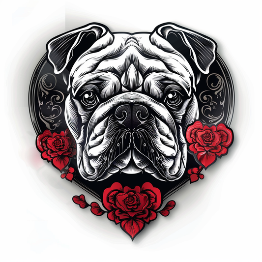 Bulldog Dog majestic Expressive surreal Vinyl Decal Sticker for Car, Laptop, Tumbler and more # F017689