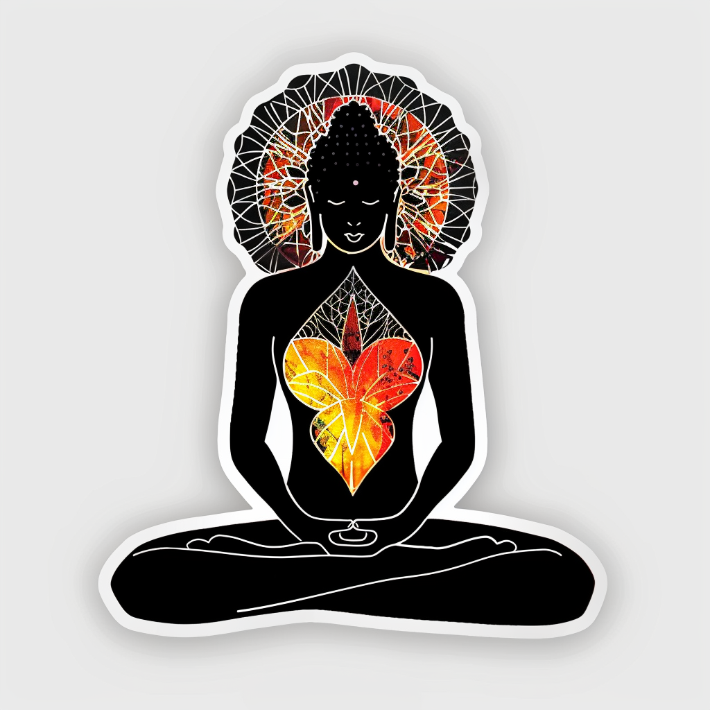 Buddha majestic Expressive surreal Vinyl Decal Sticker for Car, Laptop, Tumbler and more # F017093