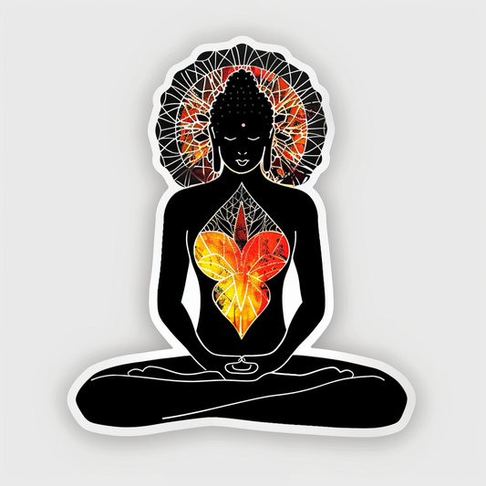 Buddha majestic Expressive surreal Vinyl Decal Sticker for Car, Laptop, Tumbler and more # F017093