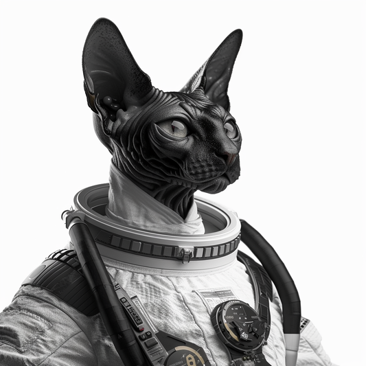 Adorable Cornish Rex Cat Expressive surreal Vinyl Decal Sticker for Car, Laptop, Tumbler and more # F021446-4" x 4"