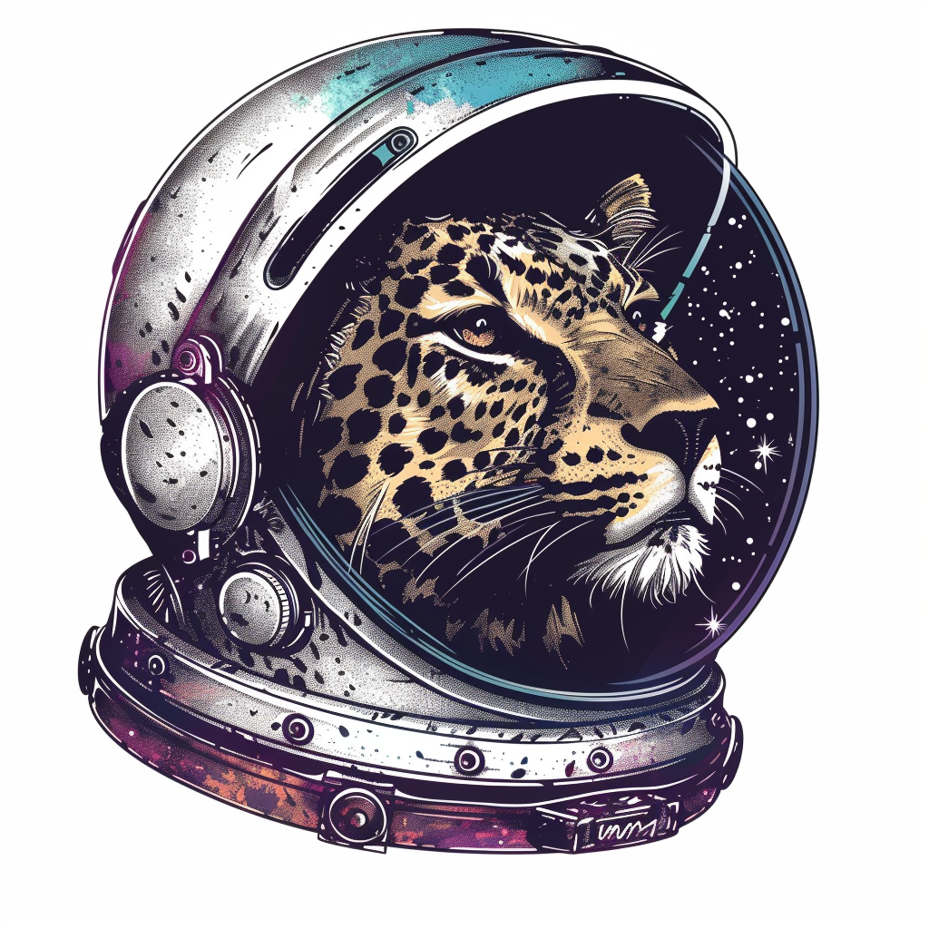 Leopard majestic Expressive surreal Vinyl Decal Sticker for Car, Laptop, Tumbler and more # F022477