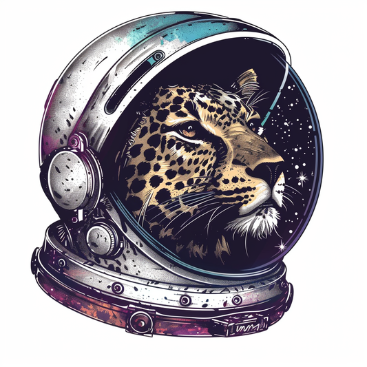 Leopard majestic Expressive surreal Vinyl Decal Sticker for Car, Laptop, Tumbler and more # F022477