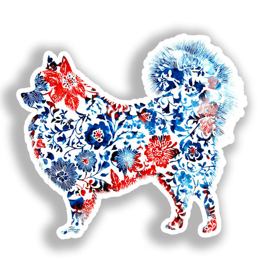 Pomeranian Dog Vinyl Decal Sticker for Car, Laptop, Tumbler and more # A017253-4" x 4"