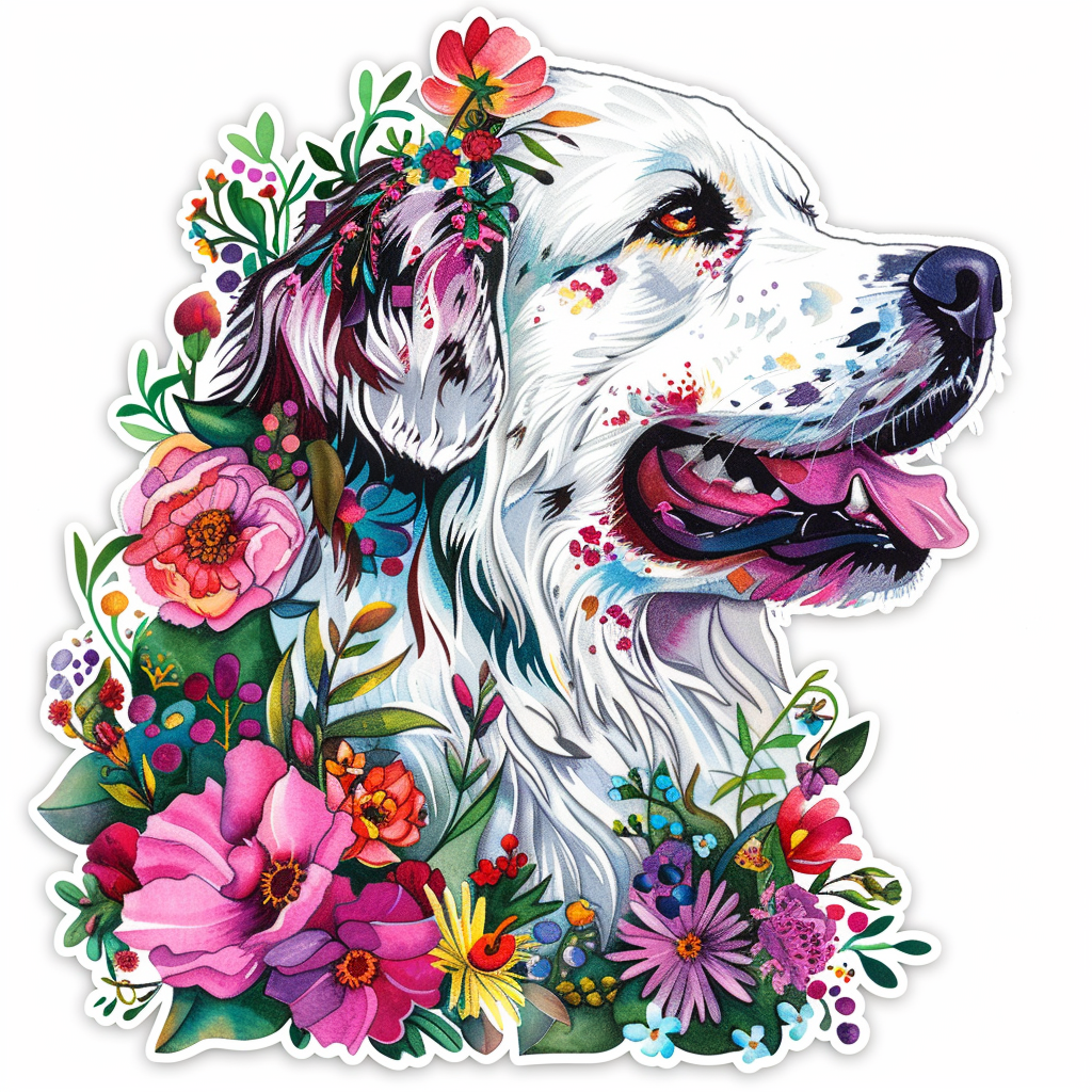 Great Pyrenees dog  Vinyl Decal Sticker for Car, Laptop, Tumbler and more # F023566