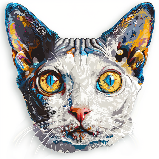 Devon Rex Cat Vinyl Decal Sticker for Car, Laptop, Tumbler and more # F09738
