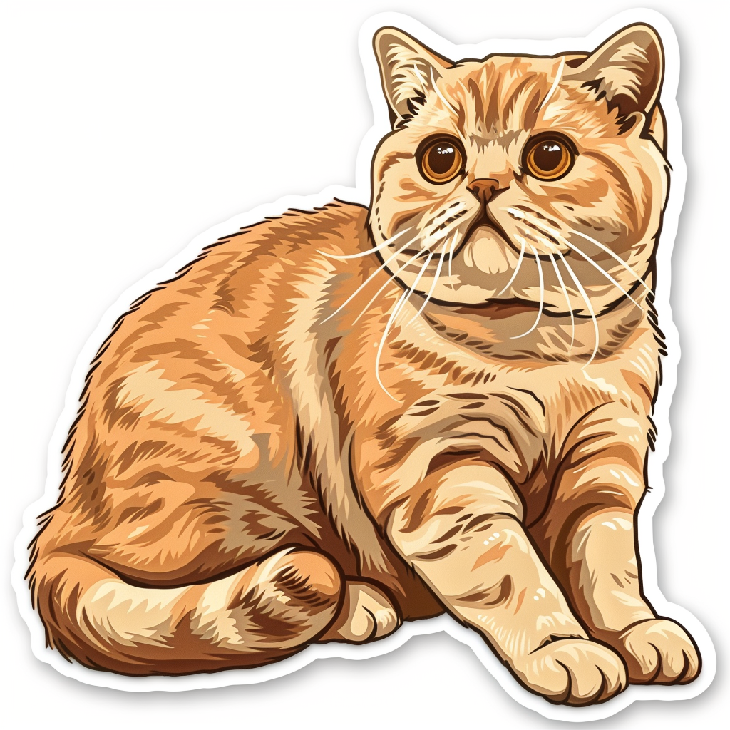 Scottish Fold cat Vinyl Decal Sticker for Car, Laptop, Tumbler and more # F07851