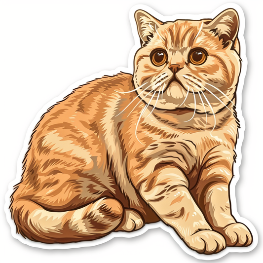 Scottish Fold cat Vinyl Decal Sticker for Car, Laptop, Tumbler and more # F07851