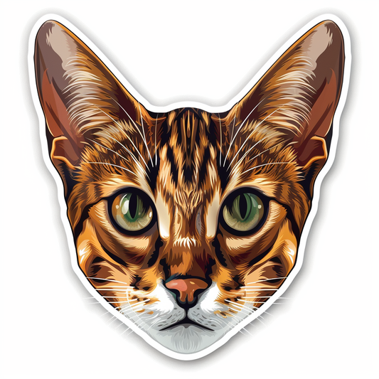 Abyssinian Cat astronaut majestic Expressive surreal Vinyl Decal Sticker for Car, Laptop, Tumbler and more # F021250-4" x 4"