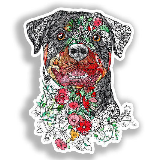 Rottweiler Dog Vinyl Decal Sticker for Car, Laptop, Tumbler and more # A018244-4" x 4"