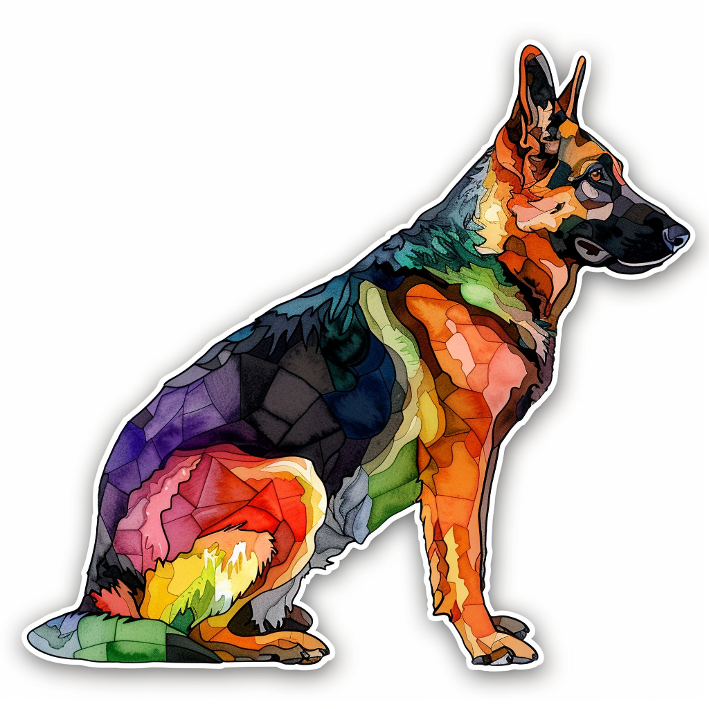 German Shepherd Dog Vinyl Decal Sticker for Car, Laptop, Tumbler and more # F011639