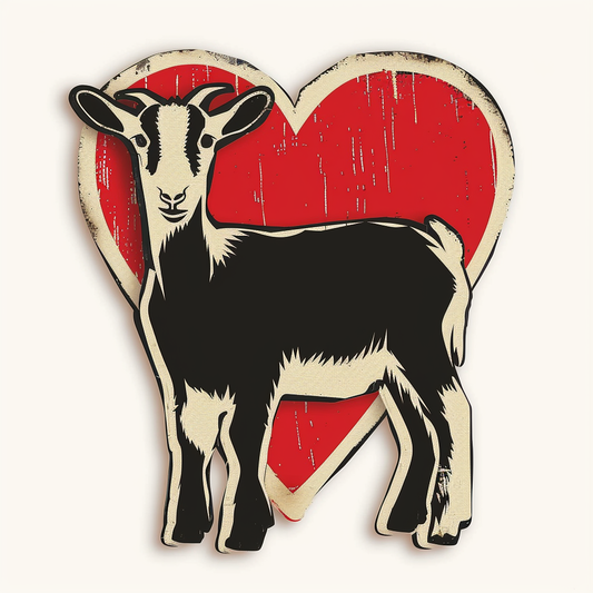Goat majestic Expressive surreal Vinyl Decal Sticker for Car, Laptop, Tumbler and more # F020713-4" x 4"