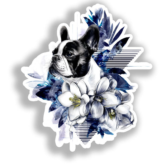 French Bulldog Dog Vinyl Decal Sticker for Car, Laptop, Tumbler and more # A019610-4" x 4"