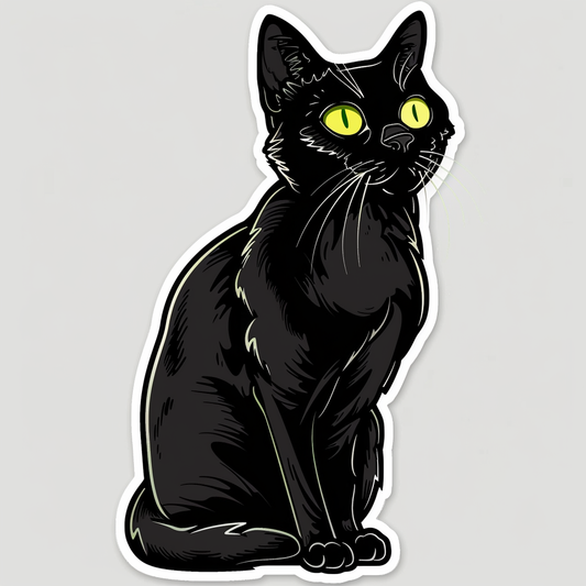 American Shorthair Cat majestic Expressive surreal Vinyl Decal Sticker for Car, Laptop, Tumbler and more # F018597