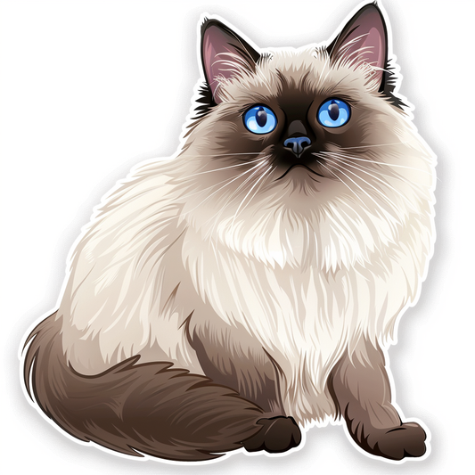 Ragdoll cat Vinyl Decal Sticker for Car, Laptop, Tumbler and more # F07645