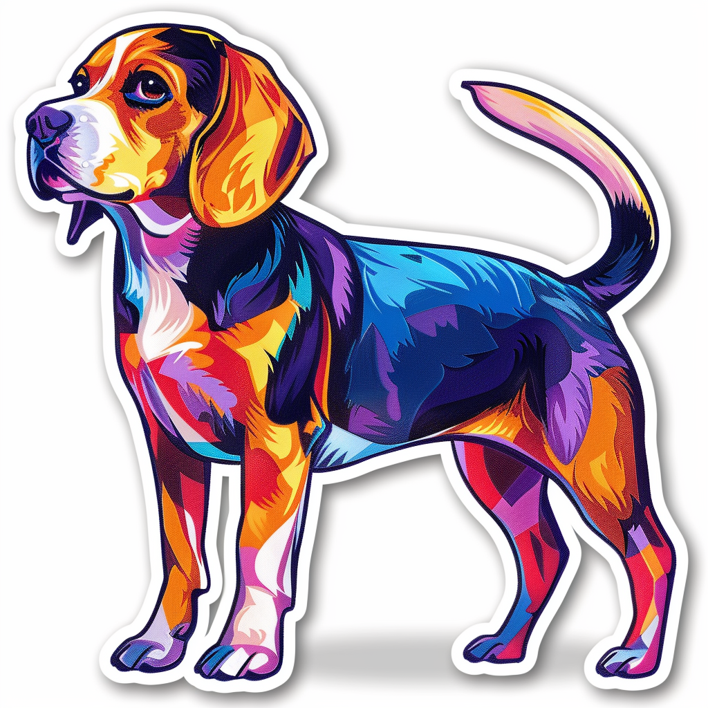 Beagle dog Vinyl Decal Sticker for Car, Laptop, Tumbler and more # F012086