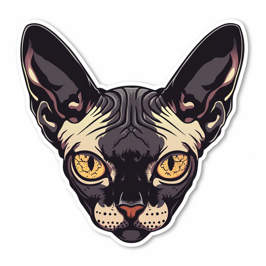 Sphynx Cat Vinyl Decal Sticker for Car, Laptop, Tumbler and more # F010038