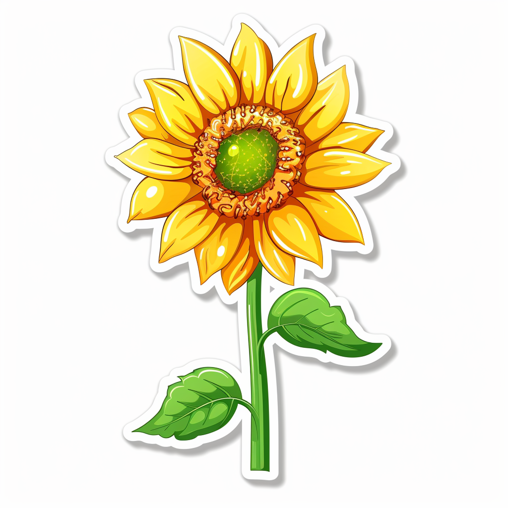 Sunflower flower majestic Expressive surreal Vinyl Decal Sticker for Car, Laptop, Tumbler and more # F023160