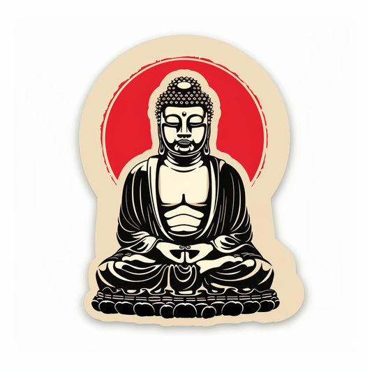 Buddha majestic Expressive surreal Vinyl Decal Sticker for Car, Laptop, Tumbler and more # F016939