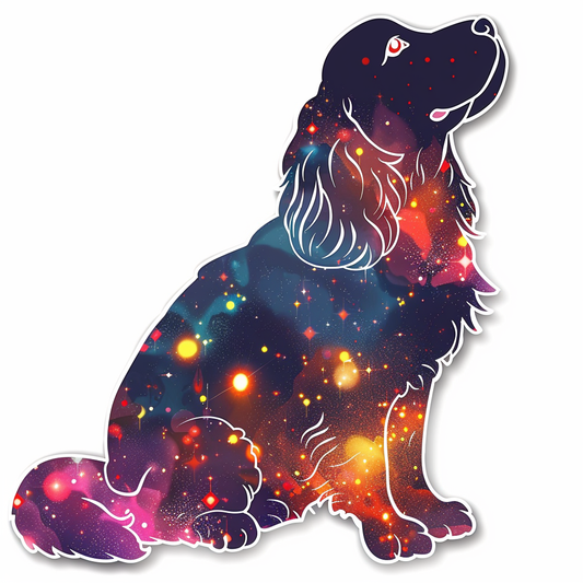 Cocker Spaniel Dog majestic Expressive surreal Vinyl Decal Sticker for Car, Laptop, Tumbler and more # F020350-4" x 4"