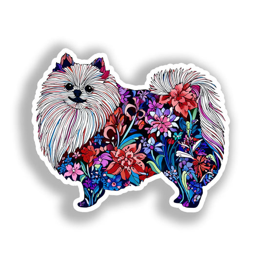 Pomeranian Dog Vinyl Decal Sticker for Car, Laptop, Tumbler and more # A017341-4" x 4"