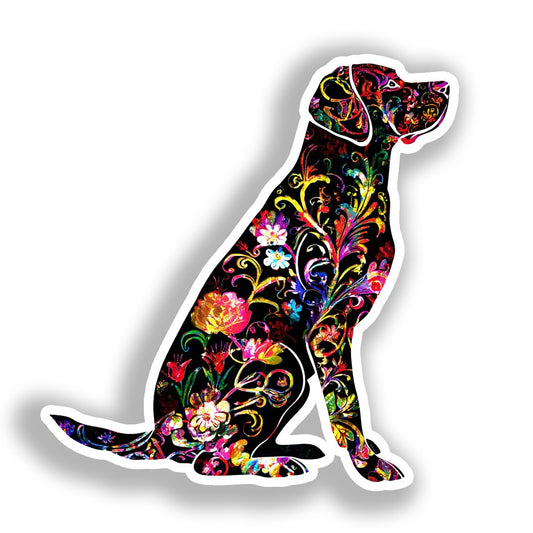 Labrador Retriever Dog Vinyl Decal Sticker for Car, Laptop, Tumbler and more # A019443-4" x 4"