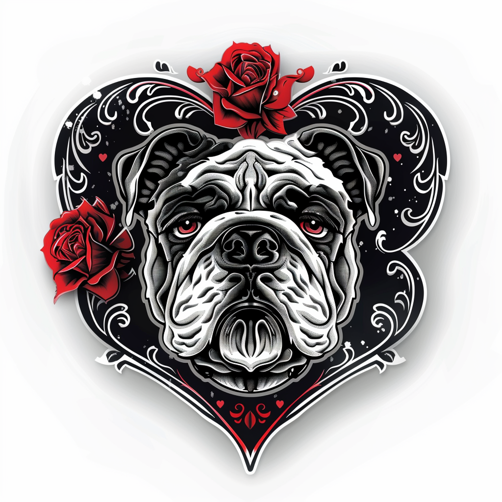 Bulldog Dog majestic Expressive surreal Vinyl Decal Sticker for Car, Laptop, Tumbler and more # F017684