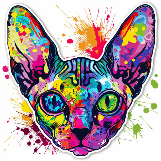 Devon Rex Cat Vinyl Decal Sticker for Car, Laptop, Tumbler and more # F09758