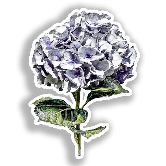 Hydragea Flower Vinyl Decal Sticker for Car, Laptop, Tumbler and more # A019480-4" x 4"