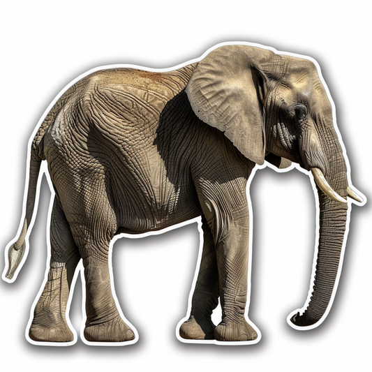 Elephant Expressive surreal Vinyl Decal Sticker for Car, Laptop, Tumbler and more # F022172-4" x 4"