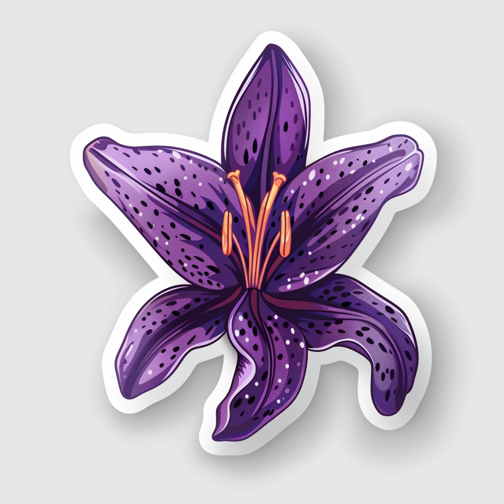 Lily flower majestic Expressive surreal Vinyl Decal Sticker for Car, Laptop, Tumbler and more # F023329