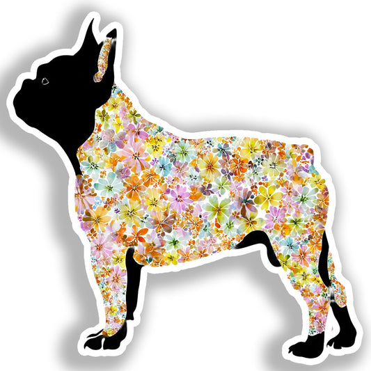 French Bulldog Dog Vinyl Decal Sticker for Car, Laptop, Tumbler and more # A019608-4" x 4"