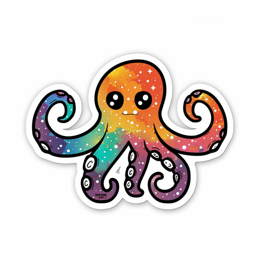 Sticker of a Octopus galaxy majestic Expressive surreal Vinyl Decal Sticker for Car, Laptop, Tumbler and more # F015677