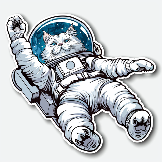Adorable Turkish Angora Cat  Vinyl Decal Sticker for Car, Laptop, Tumbler and more # F020853-4" x 4"