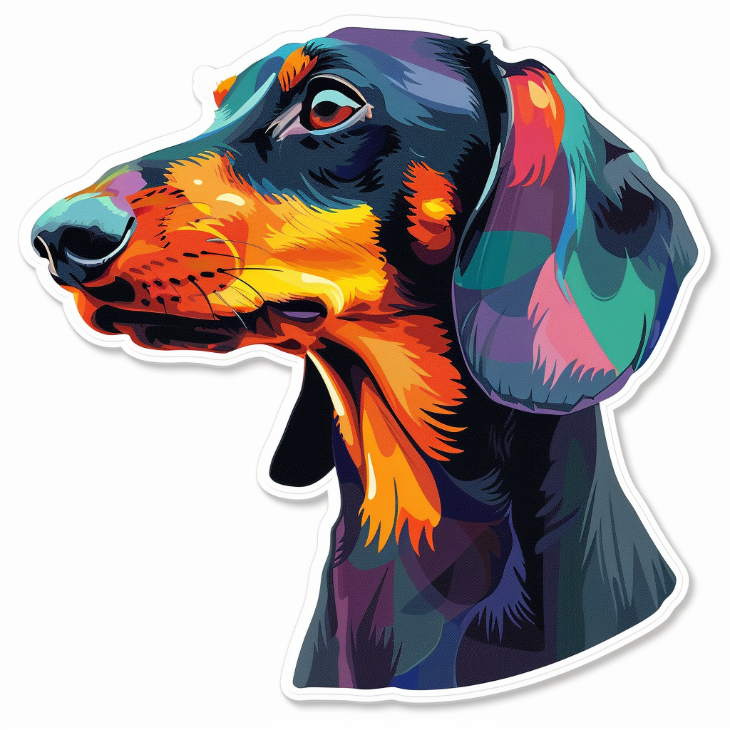 Dachshund Dog Vinyl Decal Sticker for Car, Laptop, Tumbler and more # F013070