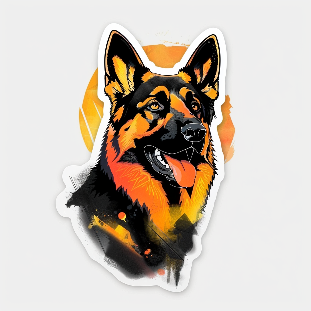 German Shepherd Dog Vinyl Decal Sticker for Car, Laptop, Tumbler and more # F07377