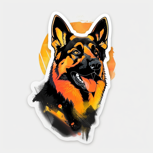 German Shepherd Dog Vinyl Decal Sticker for Car, Laptop, Tumbler and more # F07377