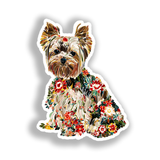 Yorkshire Terrier Dog Vinyl Decal Sticker for Car, Laptop, Tumbler and more # A017153-4" x 4"