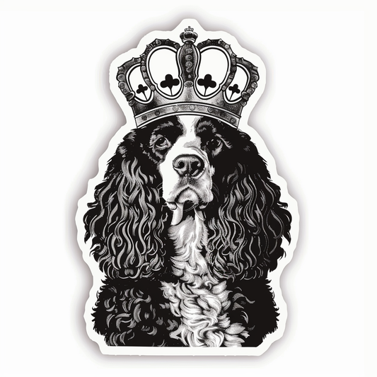 Poodle Dog crowned Vinyl Decal Sticker for Car, Laptop, Tumbler and more # F012615