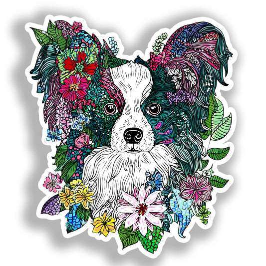 Papillon Dog Vinyl Decal Sticker for Car, Laptop, Tumbler and more # A019240-4" x 4"