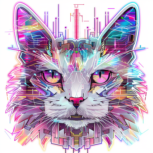 Adorable Turkish Angora Cat  Vinyl Decal Sticker for Car, Laptop, Tumbler and more # F020875-4" x 4"