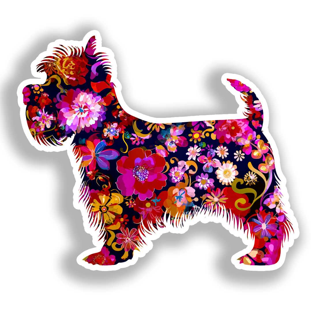 Yorkshire Terrier Dog Vinyl Decal Sticker for Car, Laptop, Tumbler and more # A017193-4" x 4"
