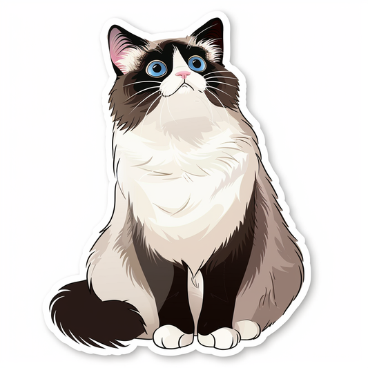 Ragdoll Cat Vinyl Decal Sticker for Car, Laptop, Tumbler and more # F08028