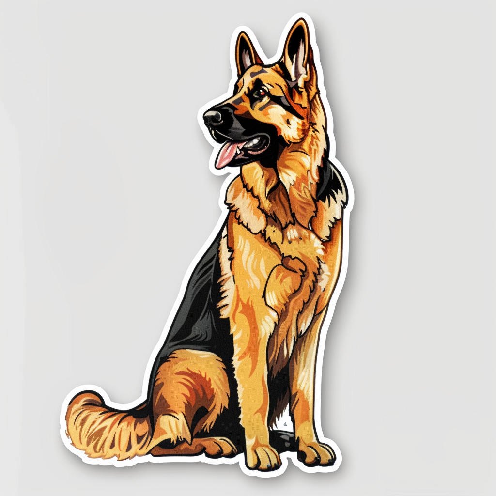 German Shepherd Dog Vinyl Decal Sticker for Car, Laptop, Tumbler and more # F07485