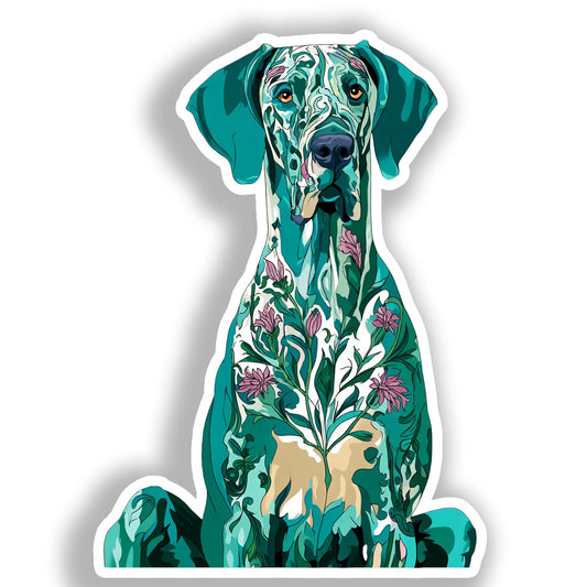 Great Dane Dog Vinyl Decal Sticker for Car, Laptop, Tumbler and more # A019519-4" x 4"