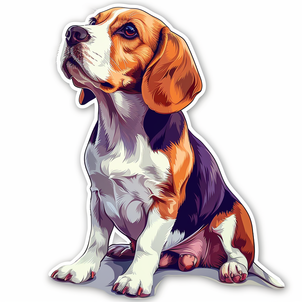 Beagle dog Vinyl Decal Sticker for Car, Laptop, Tumbler and more # F011988